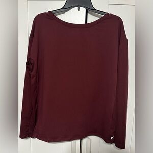 Fabletics Deep Burgundy Long Sleeve Top